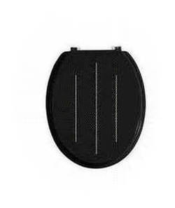 Premier Housewares Black Diamante Toilet Seat.